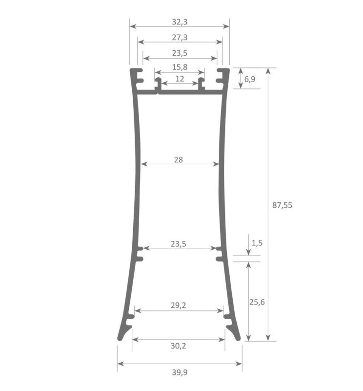 LED Linear Pendant Light LOLA Red 0.5m - 1m - 1.5m - 2m - Linear Lights