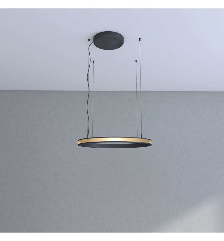 37W Circular SPACE VENUS LED Pendant Light in Black 60cm - LED Pendant