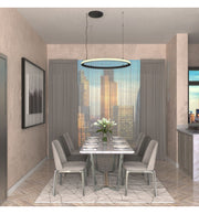 37W Circular SPACE VENUS LED Pendant Light in Black 60cm - LED Pendant