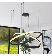 54W Circular SPACE VENUS LED Pendant Light in Black 90cm - LED Pendant