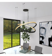 54W Circular SPACE VENUS LED Pendant Light in Black 90cm - LED Pendant