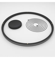 54W Circular SPACE VENUS LED Pendant Light in Black 90cm - LED Pendant