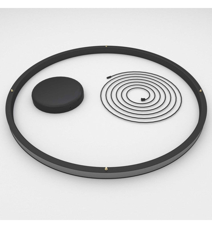 54W Circular SPACE VENUS LED Pendant Light in Black 90cm - LED Pendant