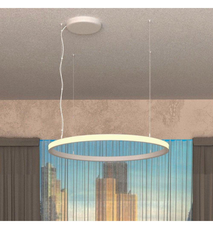 77W Circular SPACE VENUS LED Pendant Light in White 120cm - 2700K / STANDARD 10-20 working days - LED Pendant