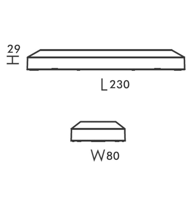 6W LED Wall and Step Bollard KOUVOLA Black IP65 CCT