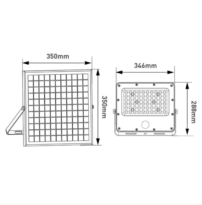 LED Solar Floodlight 3200Lm with PIR Motion Sensor and Remote Control 4000K IP65 - Flood & Spot Lights - Solar Lighting