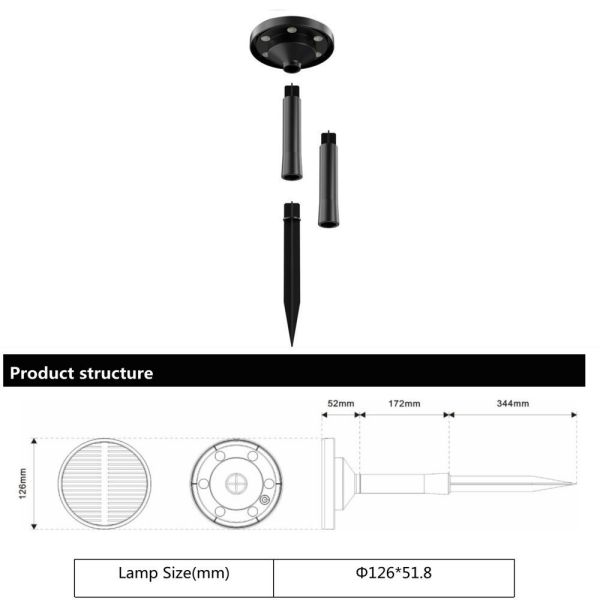 1W Outdoor Solar LED Garden Spike Light 3 CCT - Solar LED light