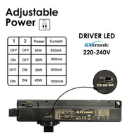 40W to 34W Single Phase NEW MAYA LED Spotlight Black 3 CCT - LED Tracking Light