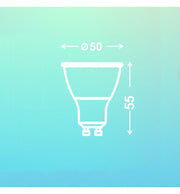 8W GU10 LED Bulb with Remote Control RGB 3000K - GU10 Bulb