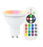 8W GU10 LED Bulb with Remote Control RGB 3000K - GU10 Bulb
