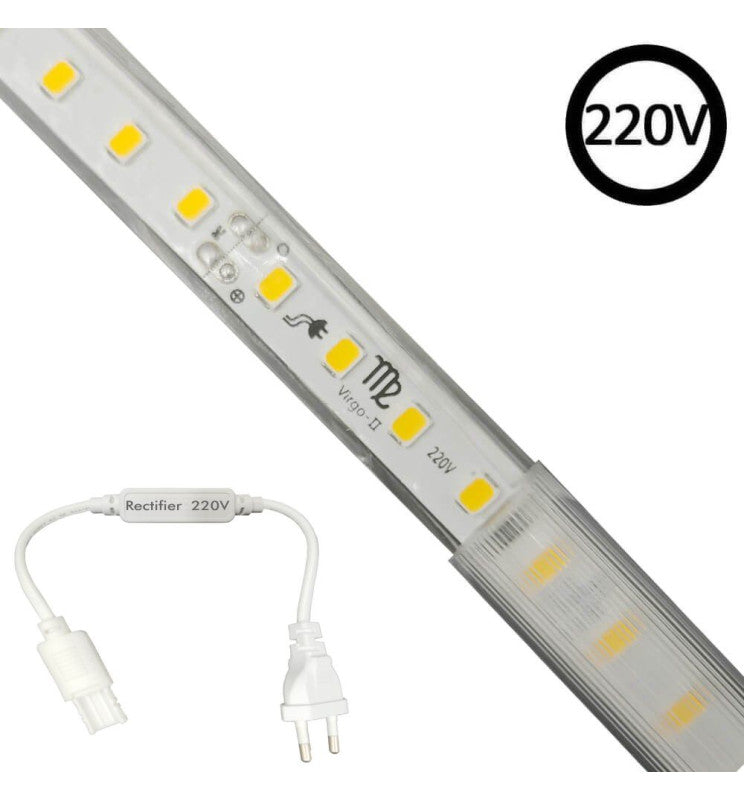 8W Dimmable LED Strip with Rectifier Cable 50m 5700K