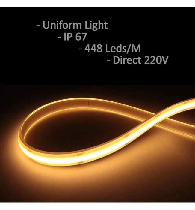 LED Strip COB 220V 20m oil 448 LEDm 1200LmM 14Wm IP67