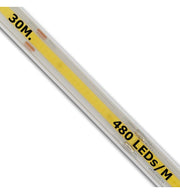 24V LED COB Strip 480 LED/m 1200Lm/M 12W/M CRI90 IP67 - 30m - 2700K - LED Strip