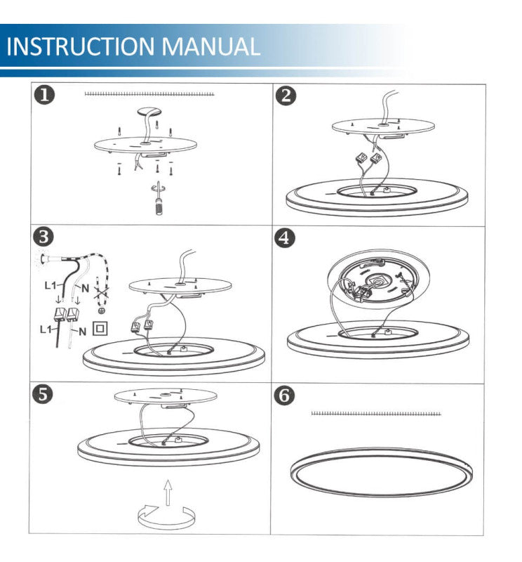 20W Surface Mounted Round LED Ceiling Light 4000K - LED ceiling lighting