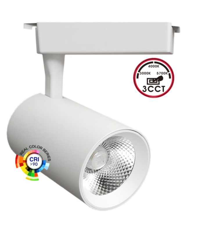 30W Single Phase PARMA LED Spotlight White 3 CCT