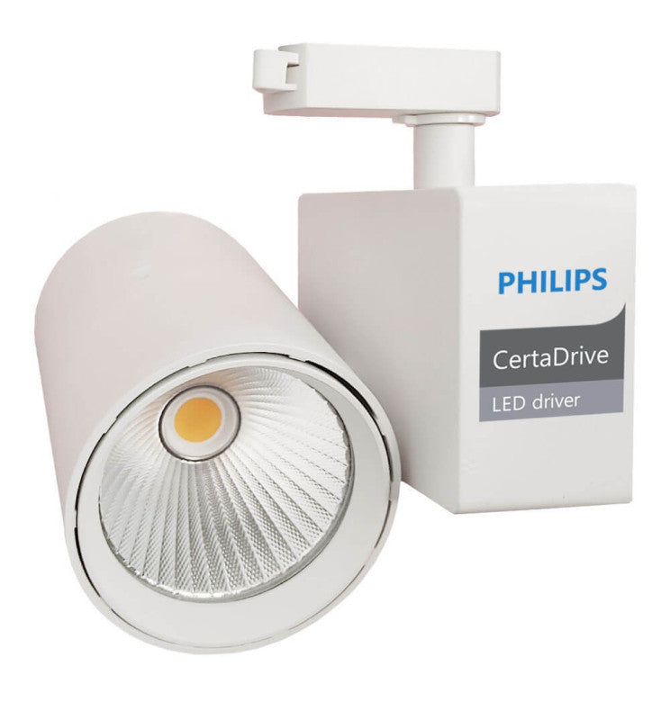 40W Single Phase MADRID LED Track Light White