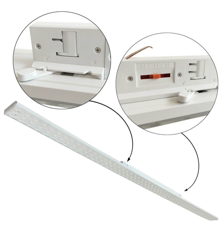 41W 49W 58W 66W 3 Phase LED Track Light in White 150cm - LED Tracking Light