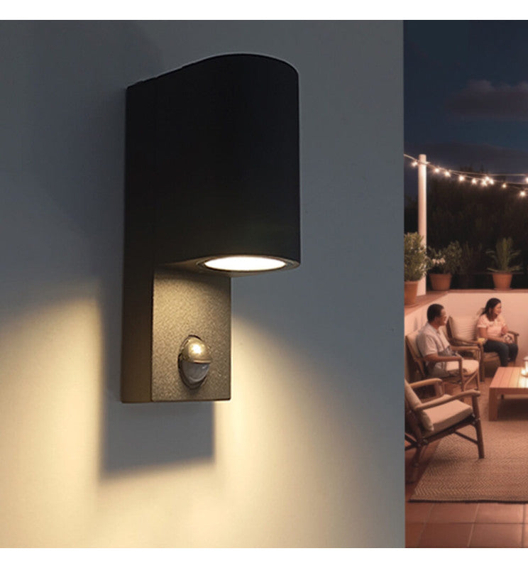 LED Wall Light for GU10 Bulb with PIR Motion Sensor IP65 - Wall Light Fixtures - Floodlights