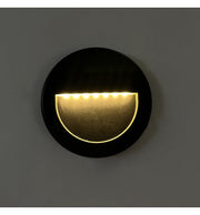 3W Recessed LED Wall Light Black IP65 - LED Wall light