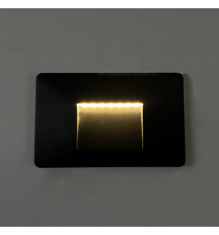 3W Rectangular LED Wall Light Black IP65 - LED Wall light
