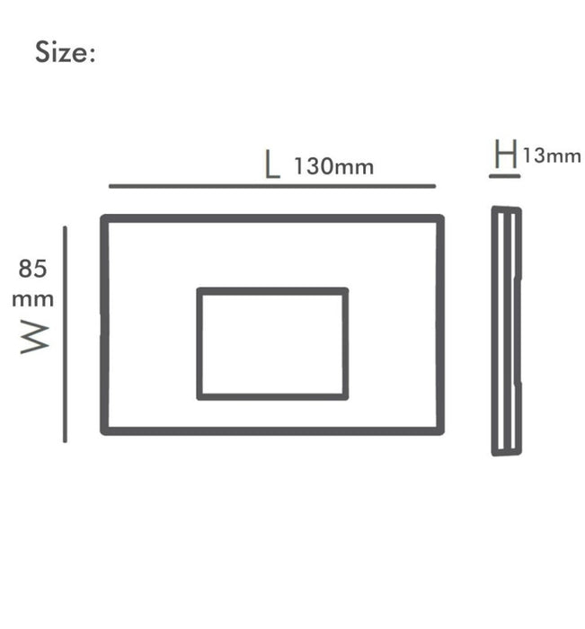 3W Rectangular LED Step-Wall Light BLACK IP65