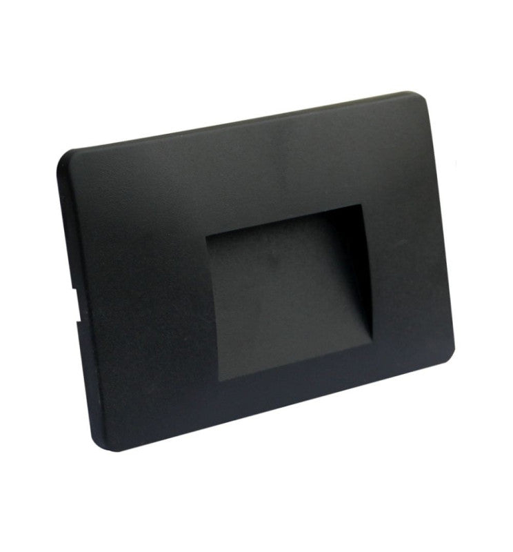 3W Rectangular LED Wall Light Black IP65 - 2700K - LED Wall light