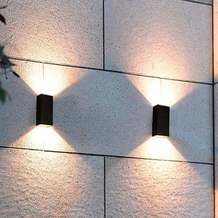 Indoor and Outdoor LED Wall Light with 2xGU10 bulbs CUBICAL - LED Wall