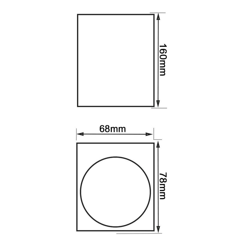 Outdoor and Indoor Cube LED Wall Light in Black - LED Wall lighting