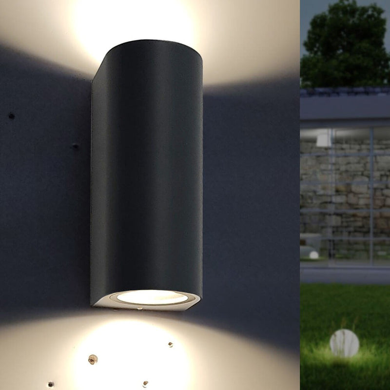 Outdoor and Indoor Round LED Wall Light in Black - LED Wall lighting