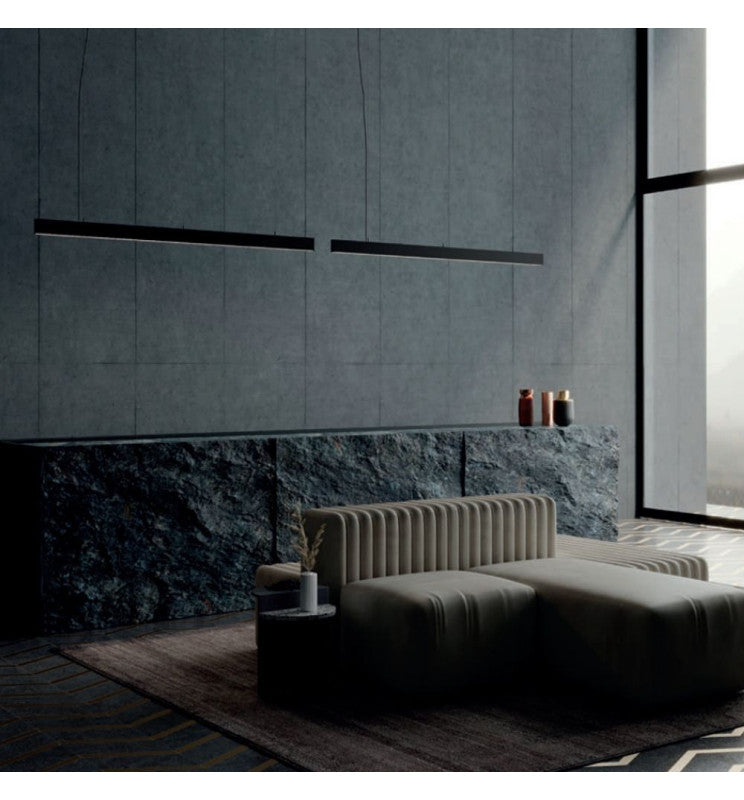 MUNICH LED Pendant Light Black 0.5m 1m 1.5m 2m - LED lineal light