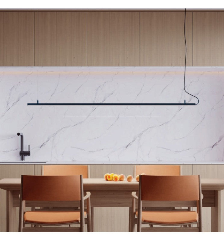 22W Linear MILANO LED Pendant Light 1.5m in Black 4000K - LED Batten