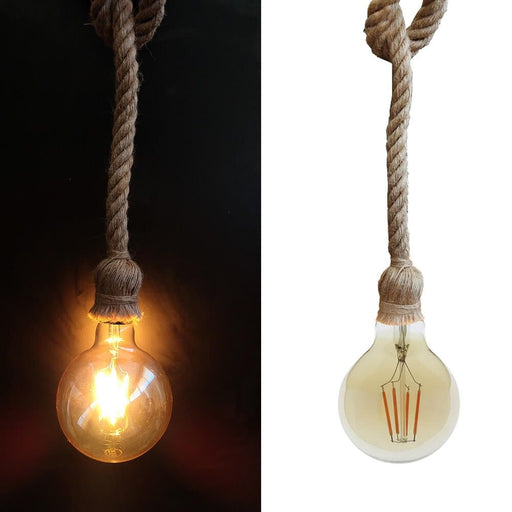 Pendant Lamp for E27 bulb LINNEN Rope - LED ceiling lighting