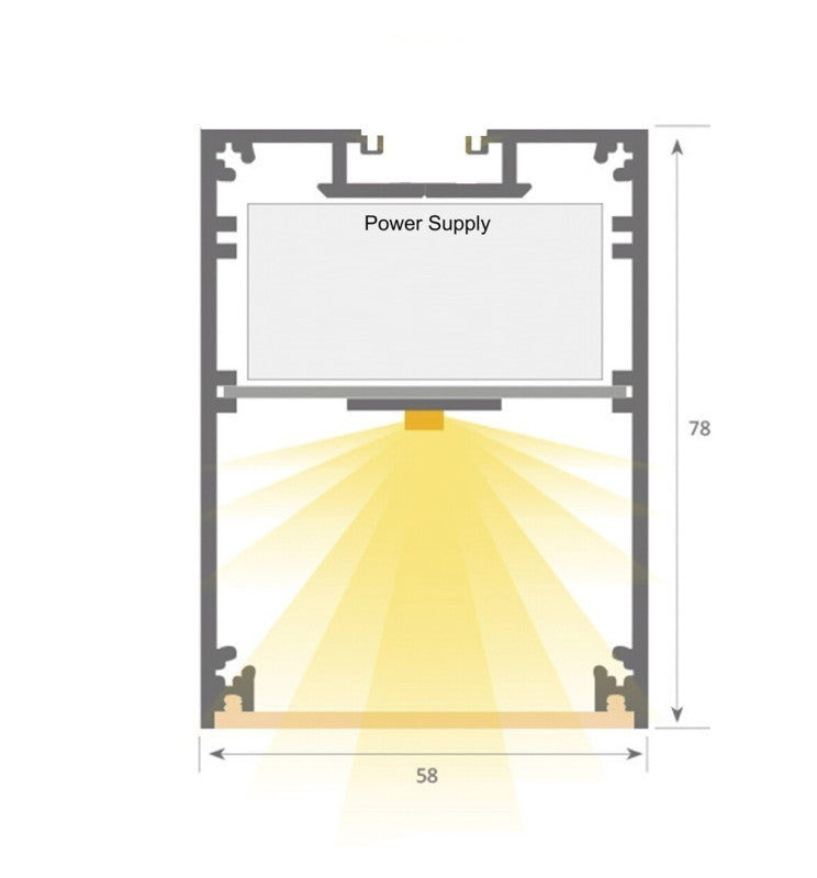MUNICH LED Pendant Light White 0.5m 1m 1.5m 2m - LED lineal light