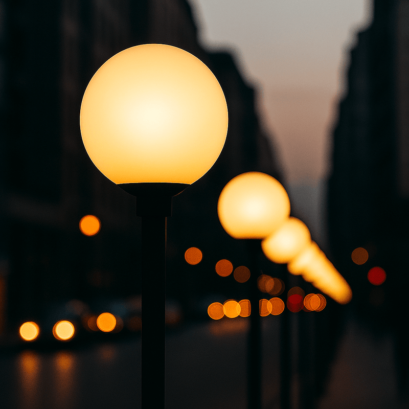 Outdoor Globe Streetlight for E27 LED Bulb - Landscape Pathway Lighting - Street Lights