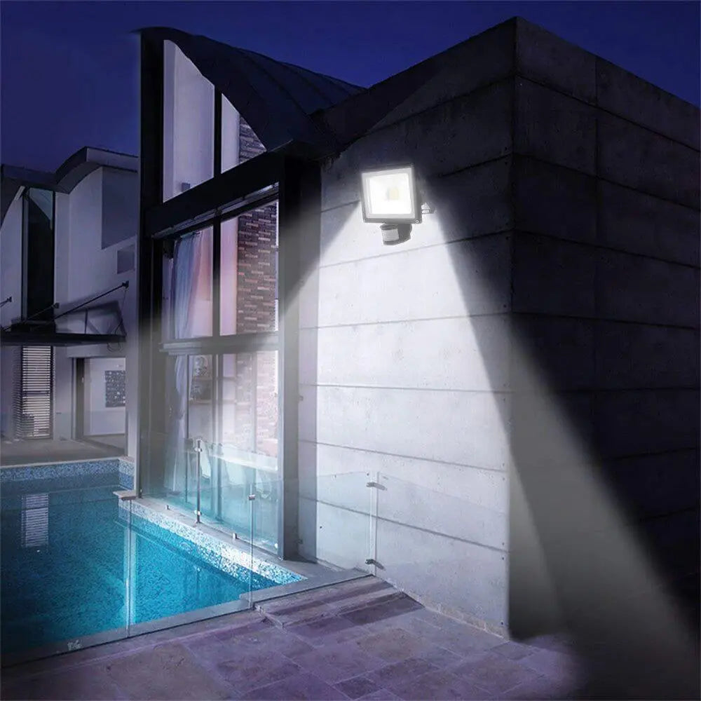 outdoor led floodlight on the wall