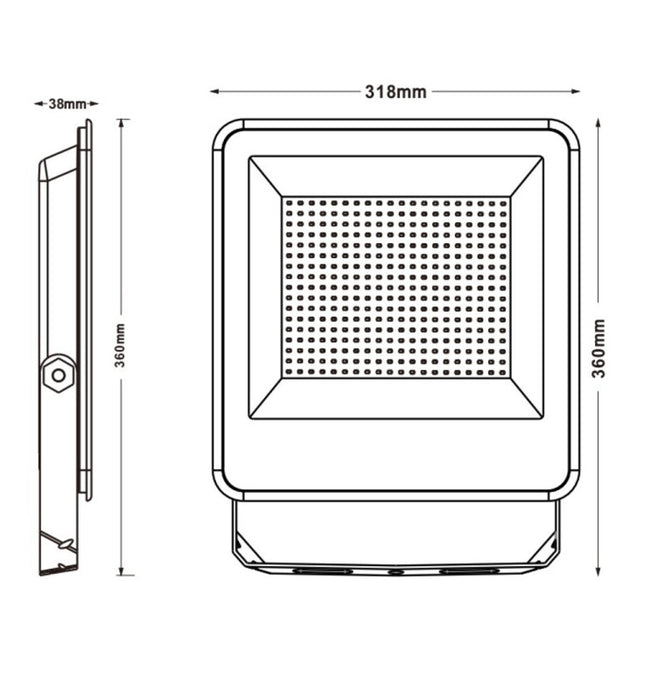 200W LED Floodlight EVO PRO with Lumileds Chips CCT