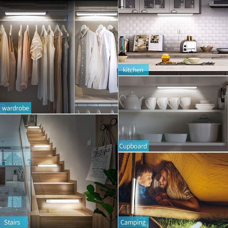 2W Magnetic Rechargeable LED Light 30cm with Motion Sensor 3000K - LED Wall lighting