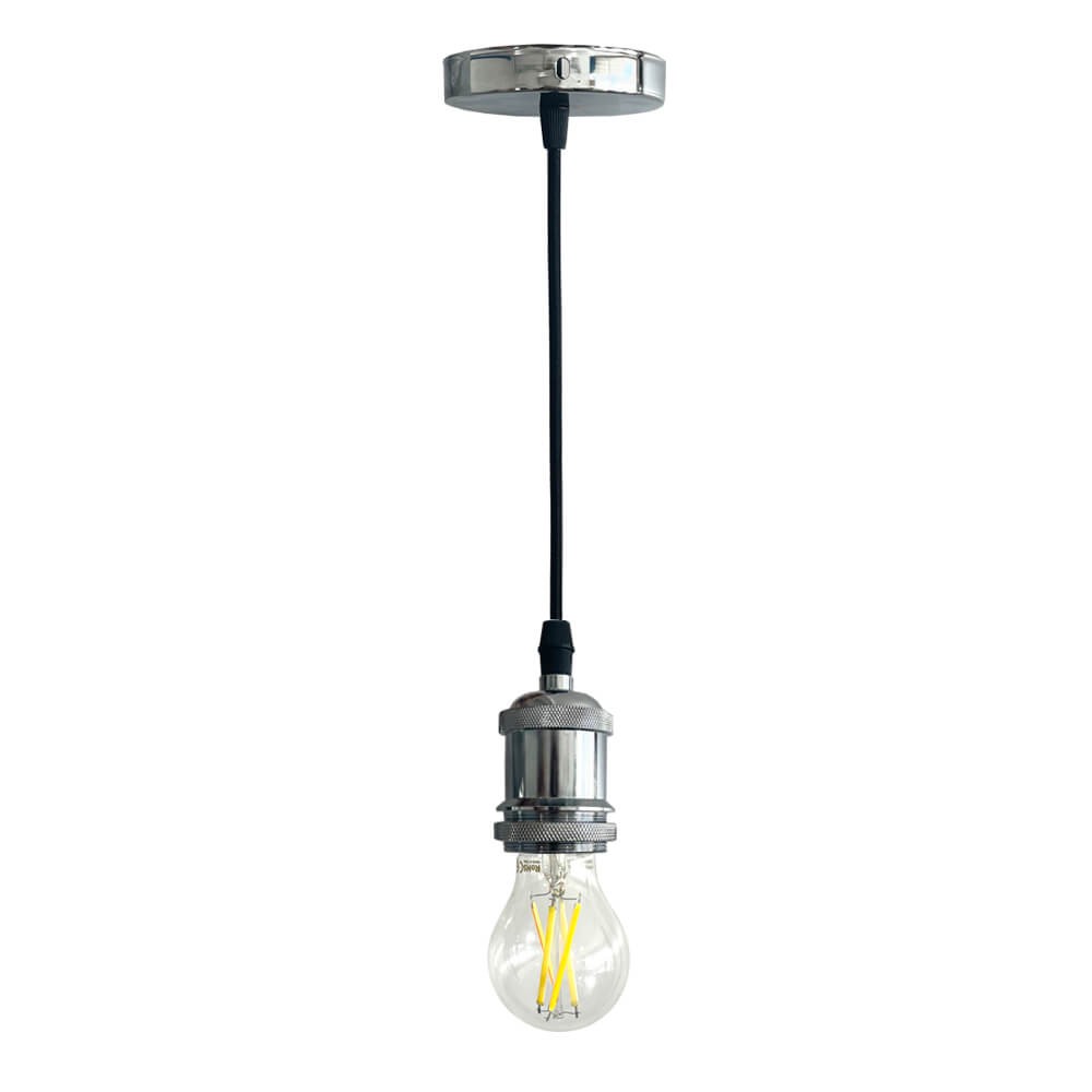 ROMA Pendant Lamp in Silver for E27 Bulb - Lighting - Bulkheads