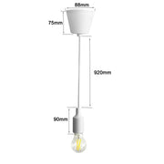 TURIN Pendant Lamp in White for E27 Bulb - LED Accessories