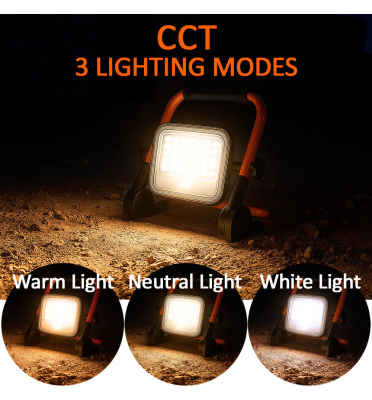 50W Portable Solar LED Floodlight - 3CCT - Lumileds Chip IP65