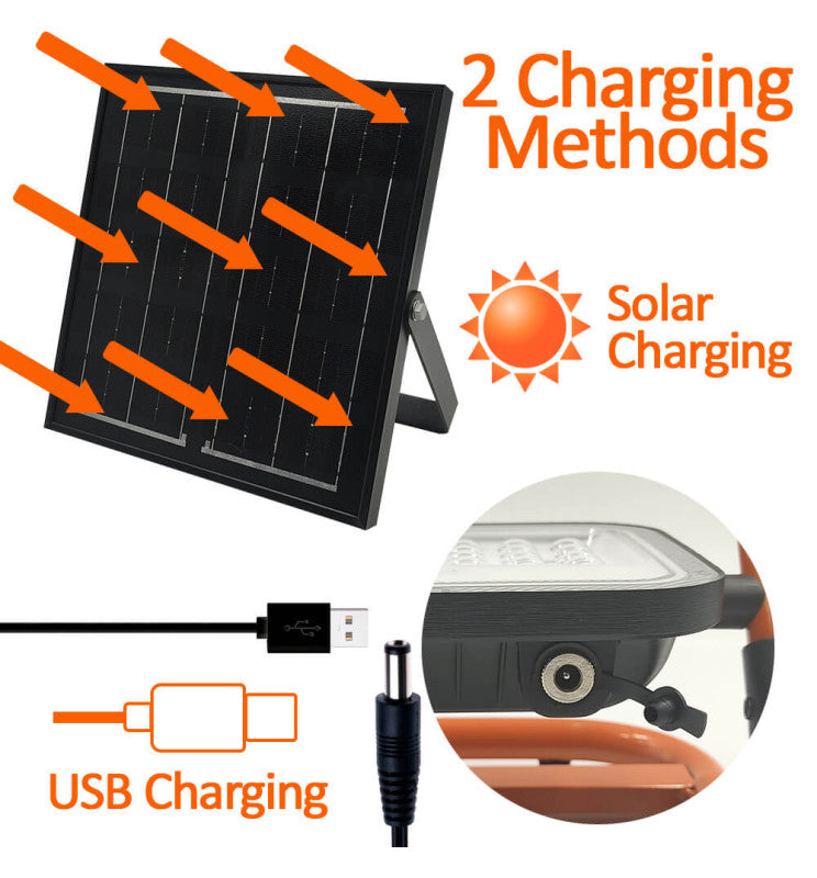 50W Portable Solar LED Floodlight - 3CCT - Lumileds Chip IP65