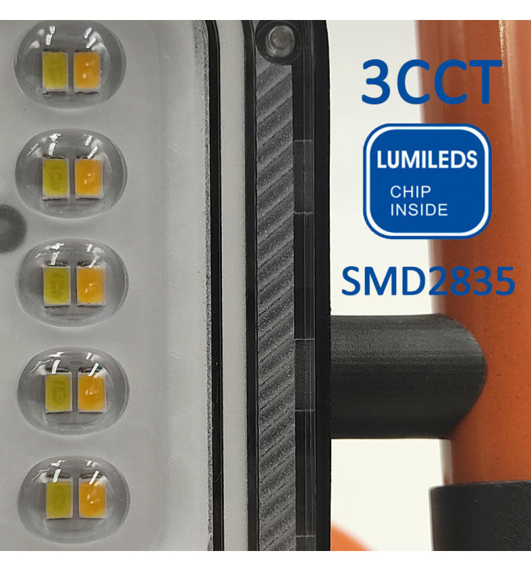 50W Portable Solar LED Floodlight - 3CCT - Lumileds Chip IP65