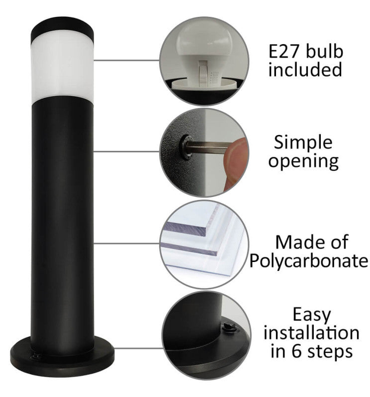 9W Circular LED Bollard 5CCT IP65 57cm