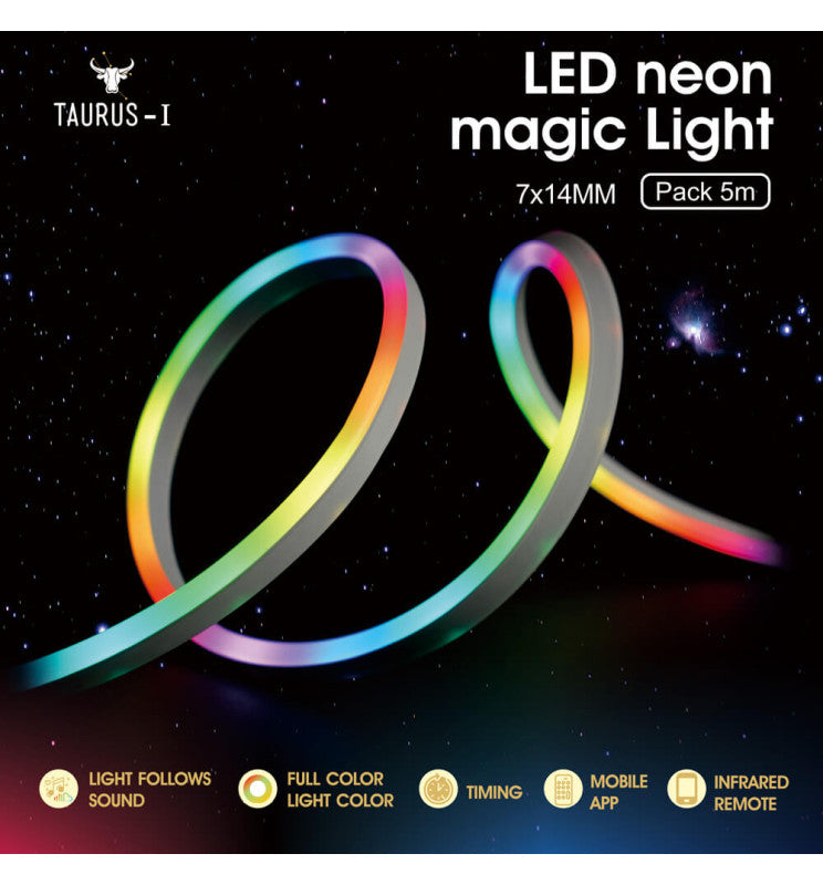 LED Neon Flex - RGB MAGIC SMART - Pack 5M IP67 - Remote Control + APP