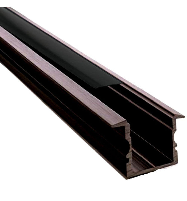 Recessed Aluminum Profile 2m in White or Black for LED Strip - Aluminium profile