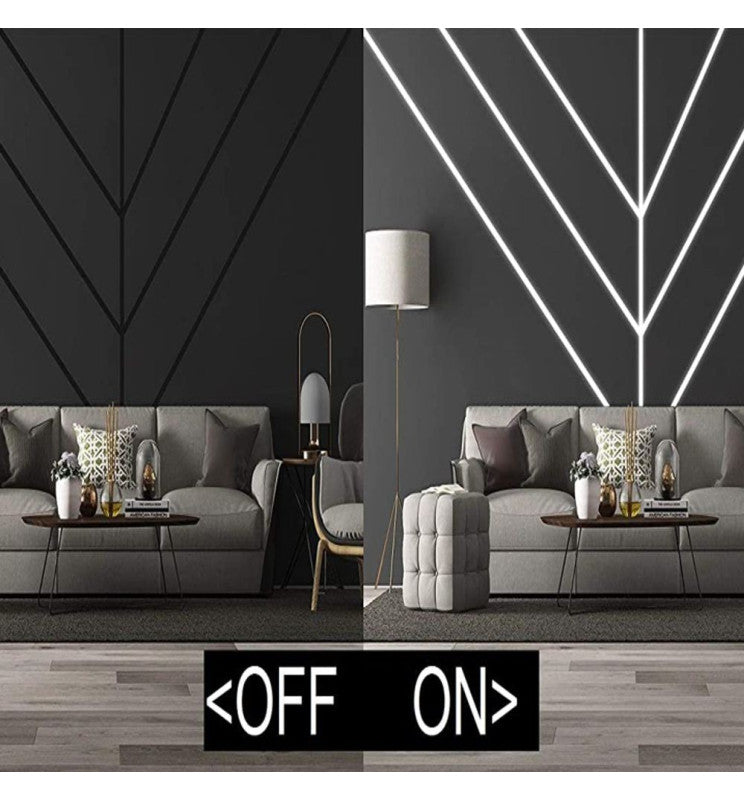 Recessed Aluminum Profile 2m in White or Black for LED Strip - Black - Aluminium profile