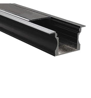 Recessed Aluminum Profile 2m in White or Black for LED Strip - Aluminium profile