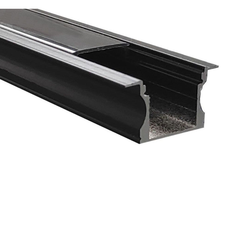 Recessed Aluminum Profile 2m in White or Black for LED Strip - Aluminium profile