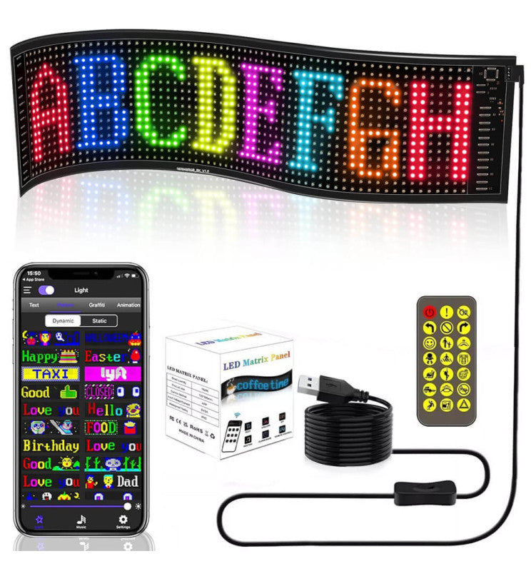 Programmable Rgl Sign Harware Led Programmable LED RGB Sign Remote Control and App Controlled Buy in ...