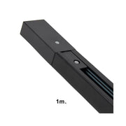 Single Phase Track Light Rail 1m in Black - LED Tracking Light